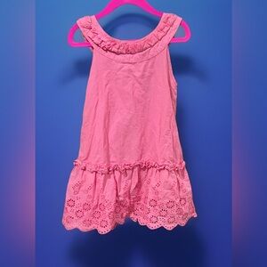 Benetton Pink Ruffled Kids Dress Size XXS kids size 3-4